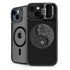 Liquid Blue Yin Yang Music Skulls iPhone 14 Plus Kickstand Case