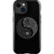 Liquid Blue Yin Yang Music Skulls iPhone 15 Impact Case