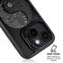 Liquid Blue Yin Yang Music Skulls iPhone 15 Kickstand Case