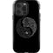 Liquid Blue Yin Yang Music Skulls iPhone 15 Pro Impact Case