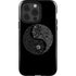 Liquid Blue Yin Yang Music Skulls iPhone 15 Pro Impact Case