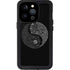 Liquid Blue Yin Yang Music Skulls iPhone 15 Pro Waterproof Case