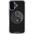 Liquid Blue Yin Yang Music Skulls iPhone 16 Clear Case