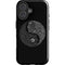 Liquid Blue Yin Yang Music Skulls iPhone 16 Plus Impact Case