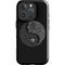 Liquid Blue Yin Yang Music Skulls iPhone 16 Pro Impact Case