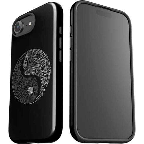 Liquid Blue Yin Yang Music Skulls iPhone 16e Impact Case
