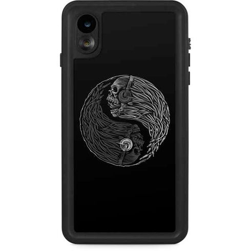 Liquid Blue Yin Yang Music Skulls iPhone Cases