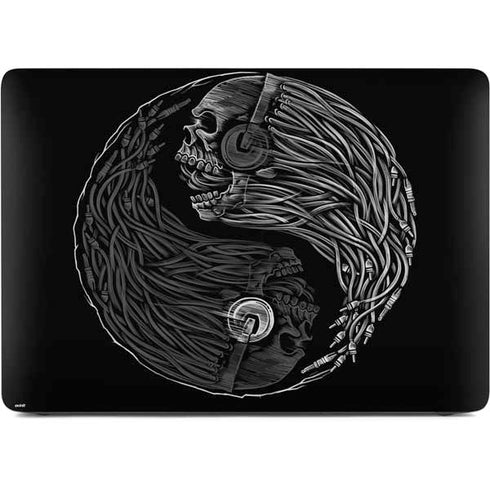 Liquid Blue Yin Yang Music Skulls Apple MacBook Air Skin