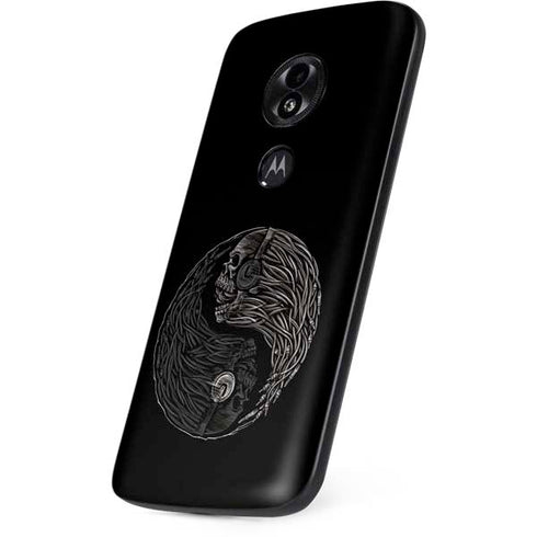 Liquid Blue Yin Yang Music Skulls Moto E5 Play Skin