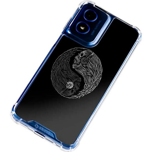 Liquid Blue Yin Yang Music Skulls Moto G Play 4G (2024) Clear Case