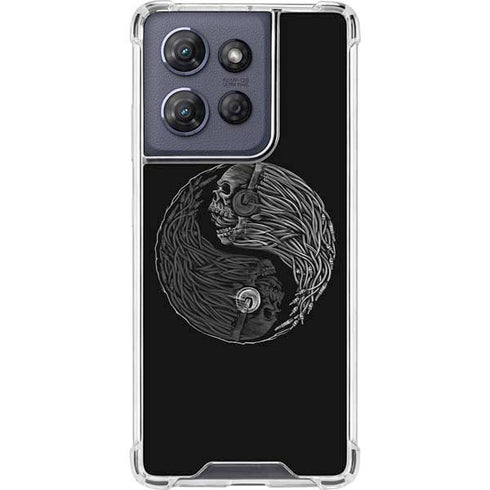 Liquid Blue Yin Yang Music Skulls Moto G Play 5G (2025) Clear Case