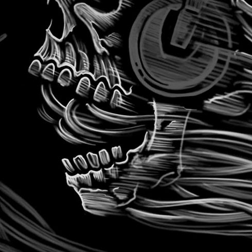 Liquid Blue Yin Yang Music Skulls Moto G6 Skin