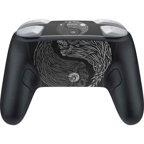 Liquid Blue Yin Yang Music Skulls Nintendo Switch 2 (2025) Pro Controller Skin