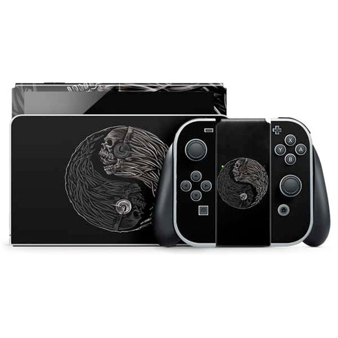 Liquid Blue Yin Yang Music Skulls Nintendo Skins