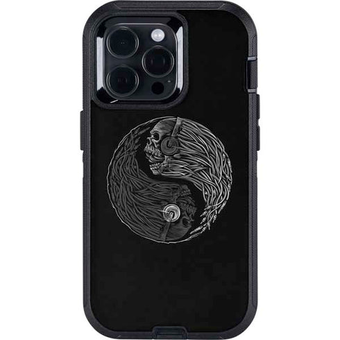 Liquid Blue Yin Yang Music Skulls Otterbox Defender iPhone Skin