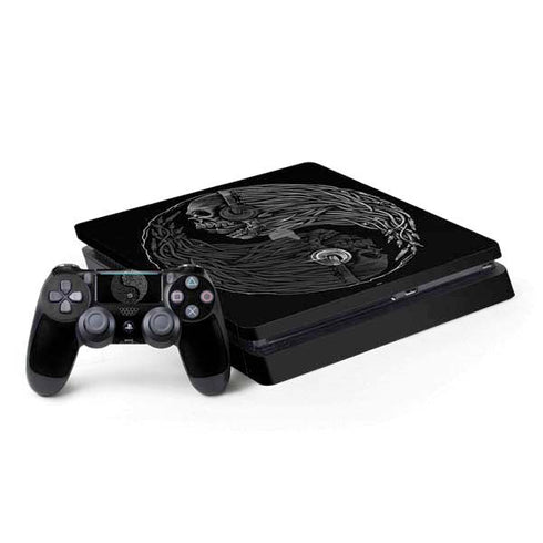 Liquid Blue Yin Yang Music Skulls PlayStation PS4 Skins