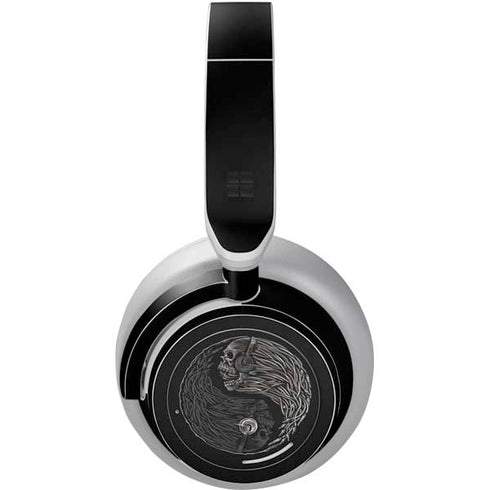 Liquid Blue Yin Yang Music Skulls Surface Headphones Skin
