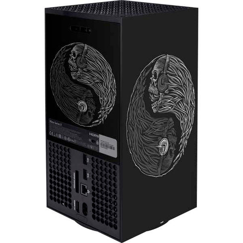 Liquid Blue Yin Yang Music Skulls XBox Series X Digital Edition Bundle Skin