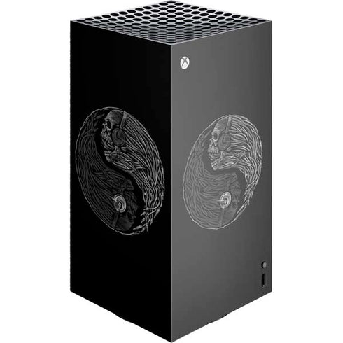 Liquid Blue Yin Yang Music Skulls XBox Series X Digital Edition Console Skin