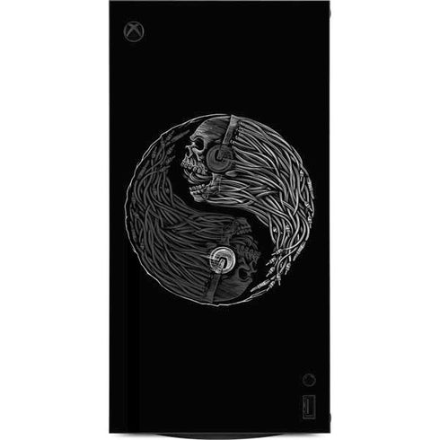 Liquid Blue Yin Yang Music Skulls XBox Series X Digital Edition Console Skin