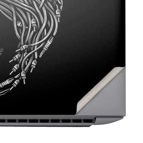 Liquid Blue Yin Yang Music Skulls HP ZBook Fury 16 G10 Skin