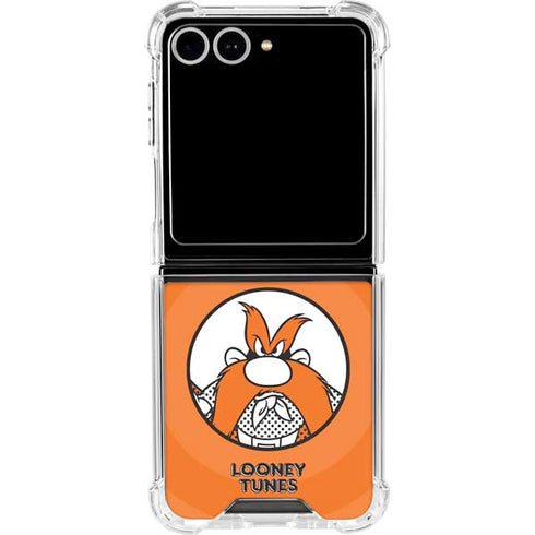 Looney Tunes Yosemite Sam Full Galaxy Z Flip7 Clear Case