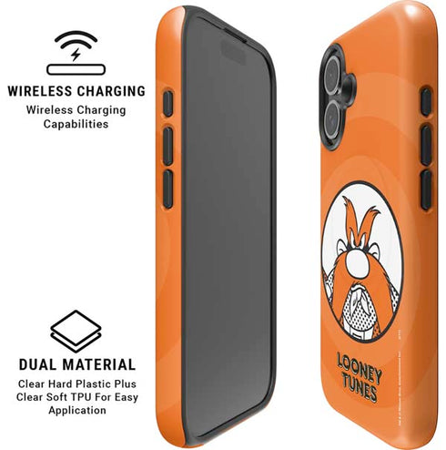 Looney Tunes Yosemite Sam Full iPhone 16 Plus Magsafe Impact Case