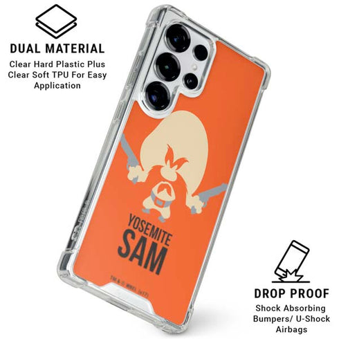 Looney Tunes Yosemite Sam Identity Galaxy S25 Ultra Clear Case