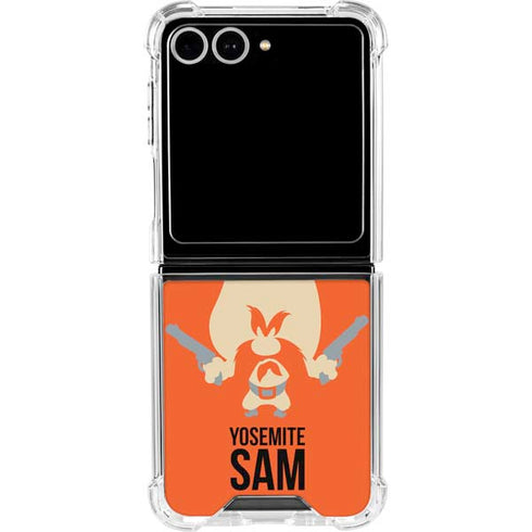 Looney Tunes Yosemite Sam Identity Galaxy Z Flip7 Clear Case