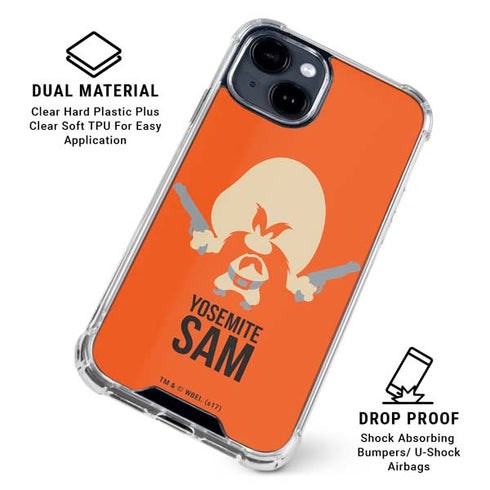 Looney Tunes Yosemite Sam Identity iPhone 15 Clear Case