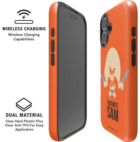 Looney Tunes Yosemite Sam Identity iPhone 16 Plus Magsafe Impact Case