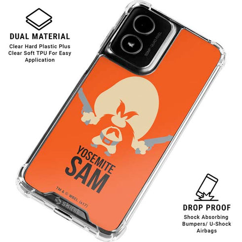 Looney Tunes Yosemite Sam Identity Moto G Power 5G (2024) Clear Case