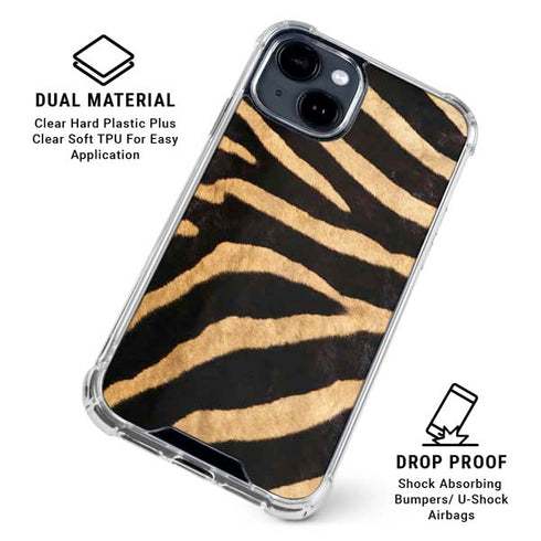 Zebra iPhone 15 Clear Case