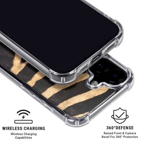 Zebra iPhone 16 Plus Clear Case
