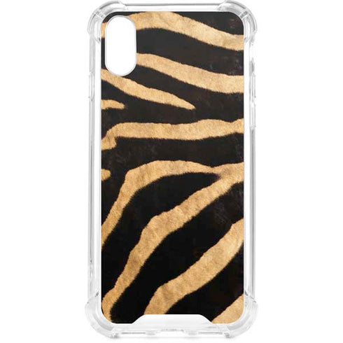 Zebra iPhone XS Clear Case