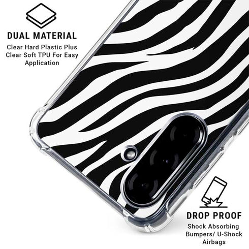 Zebra Print Galaxy A36 5G Clear Case