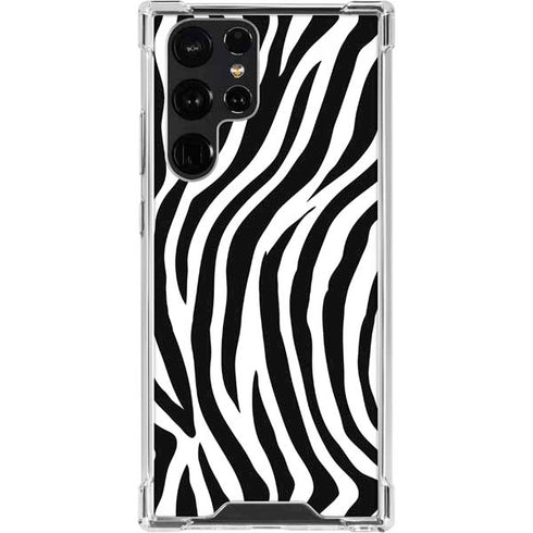 Zebra Print Galaxy S23 Ultra Clear Case