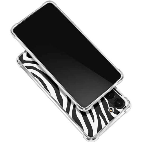 Zebra Print Galaxy S24 FE Clear Case