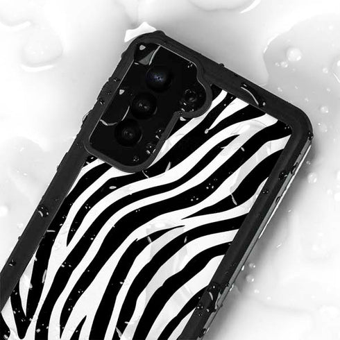 Zebra Print Galaxy S24 Plus Waterproof Case