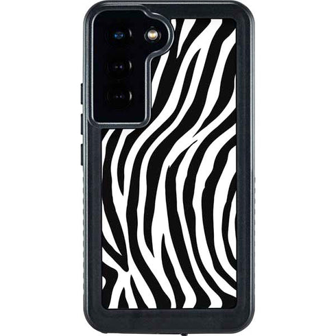 Zebra Print Galaxy S24 Waterproof Case