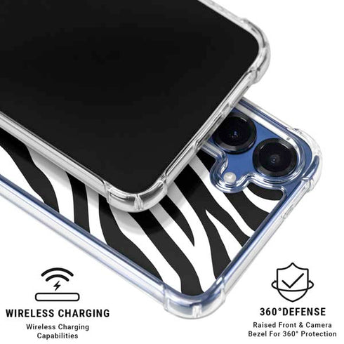Zebra Print Galaxy S25 Clear Case