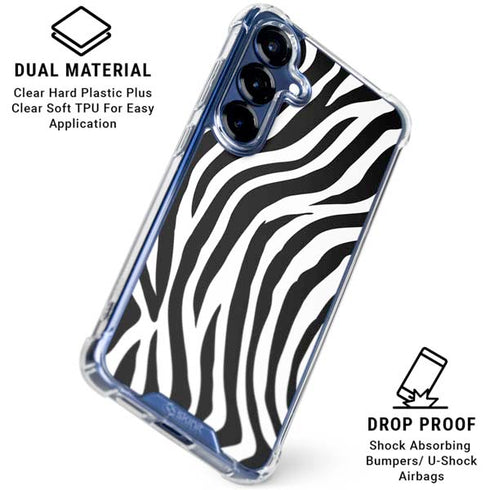 Zebra Print Galaxy S25 Plus Clear Case