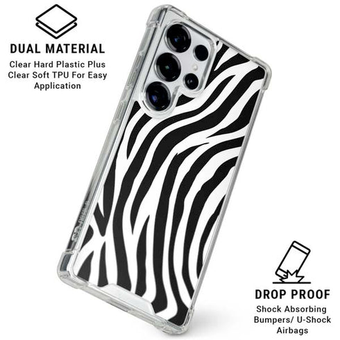 Zebra Print Galaxy S25 Ultra Clear Case