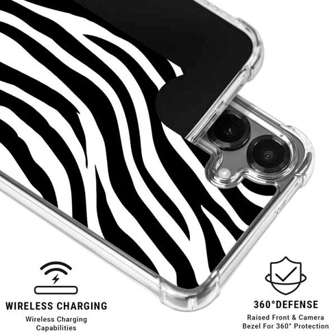 Zebra Print Galaxy S26 Clear Case