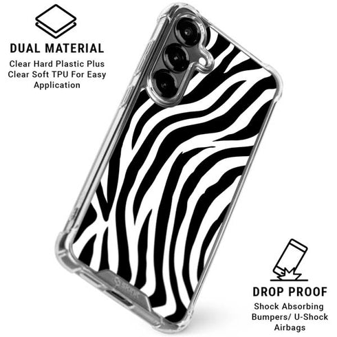 Zebra Print Galaxy S26 Plus Clear Case
