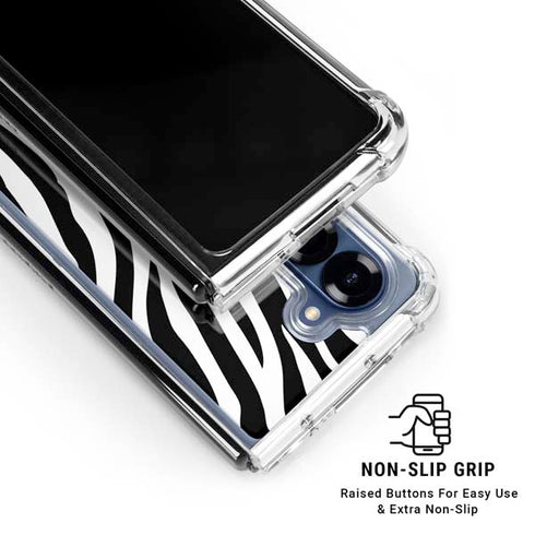 Zebra Print Galaxy Z Fold6 Clear Case
