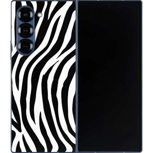 Zebra Print Galaxy Z Fold6 Skin
