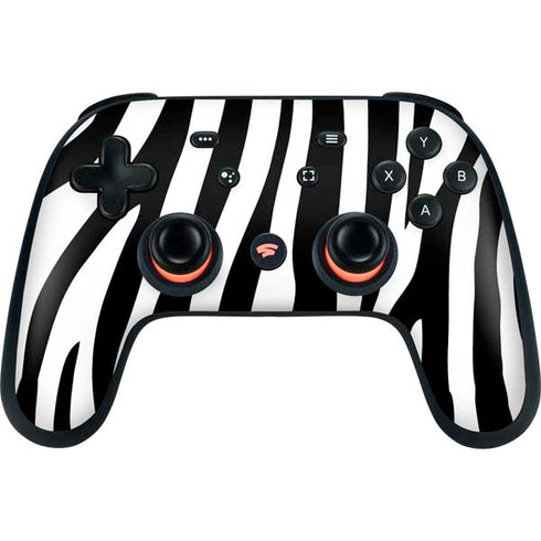 Zebra Print Google Stadia Controller Skin