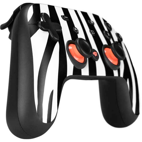 Zebra Print Google Stadia Controller Skin