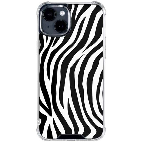 Zebra Print iPhone 15 Clear Case